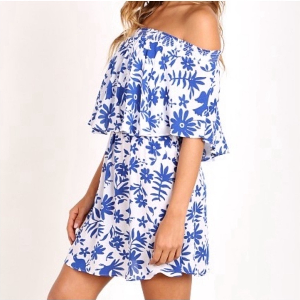 SHOW ME YOUR MUMU Casita Mini Off The Shoulder Dress